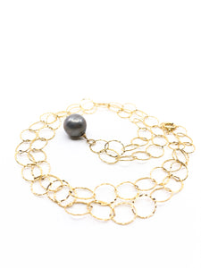 tahitian pearl large gold chain necklace by eve black jewelry made in hawaii
