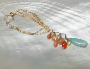 maui sunset waterfall necklace 