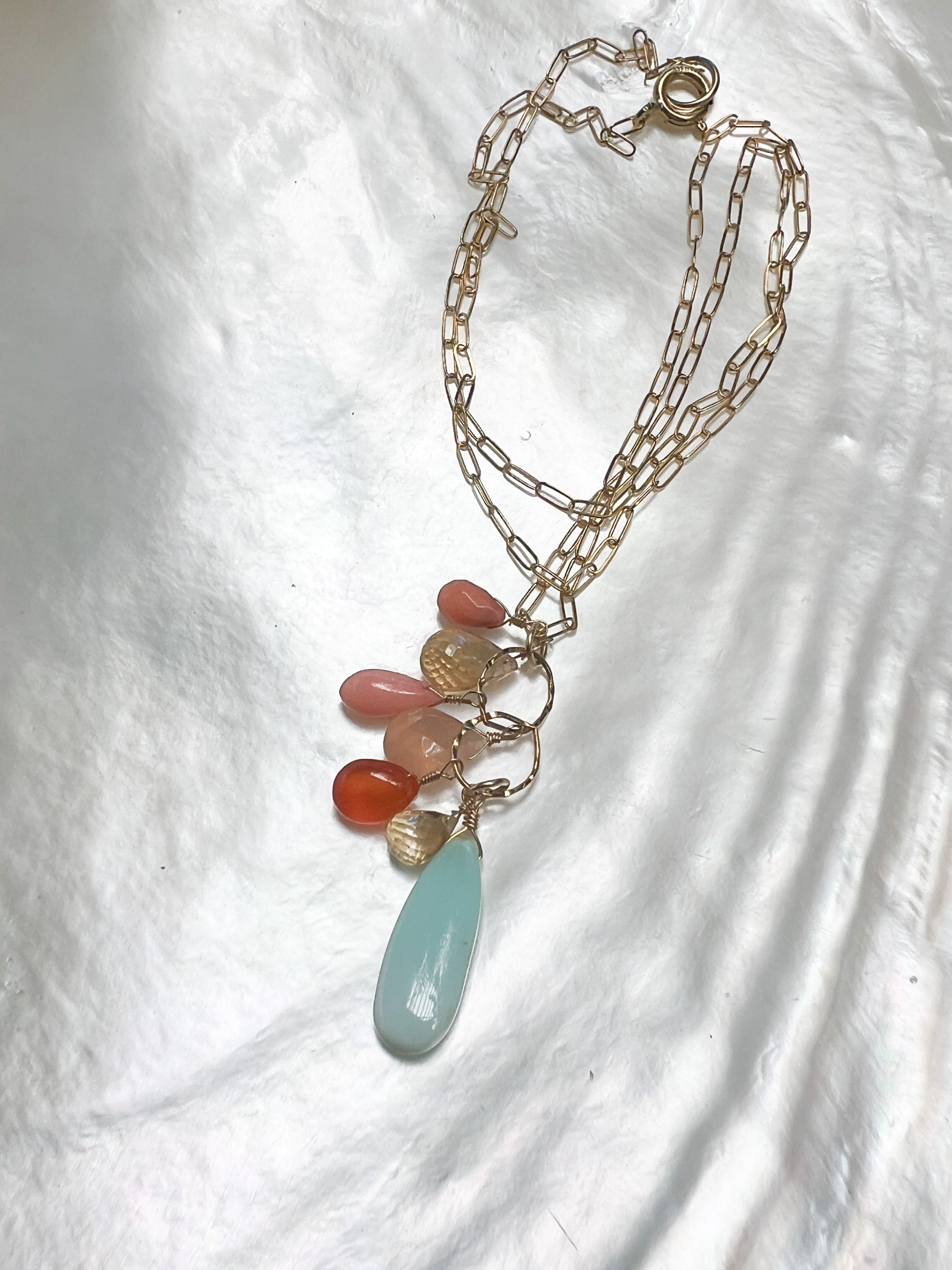 maui sunset waterfall necklace