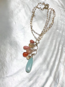 maui sunset waterfall necklace