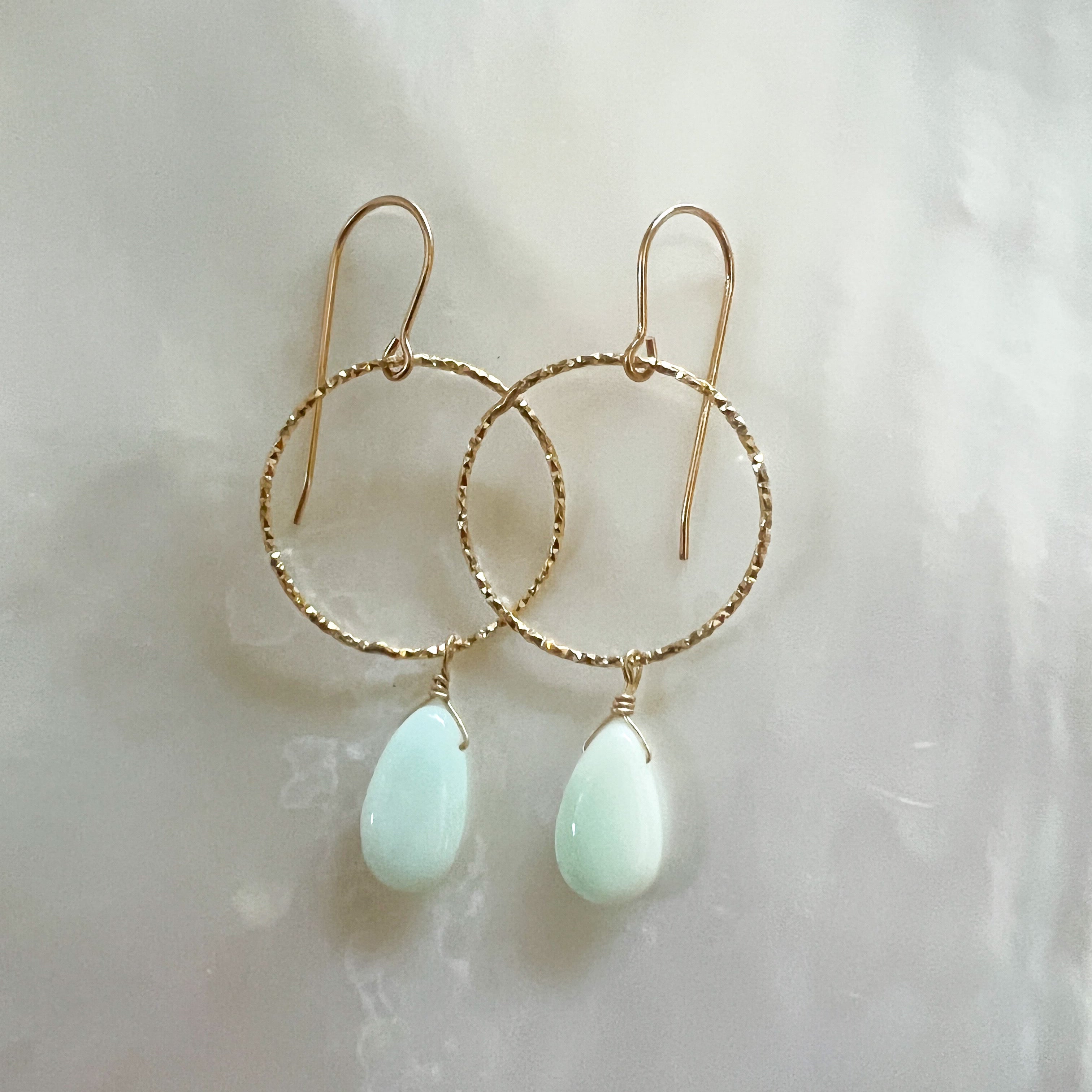 peruvian opal earrings