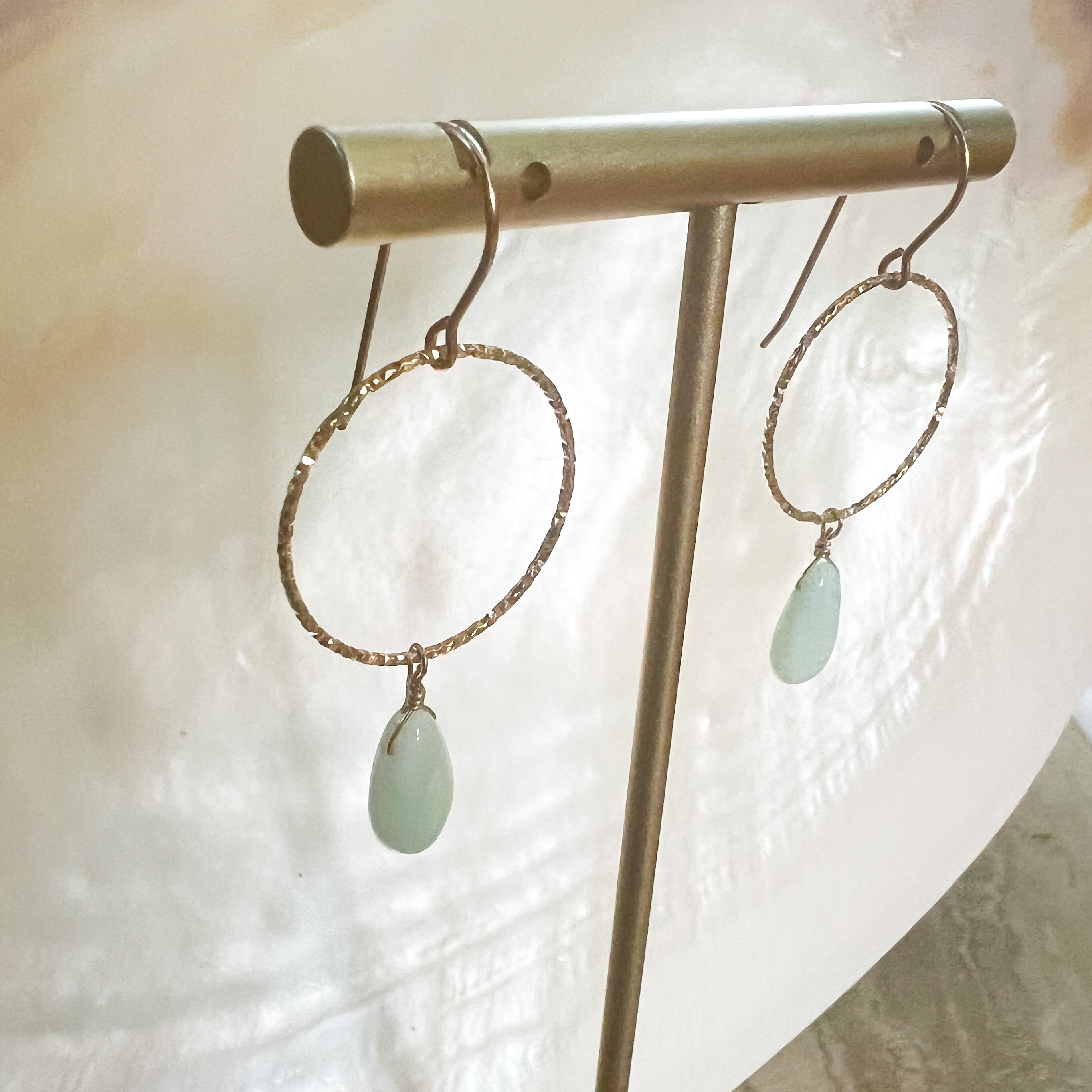 peruvian opal earrings