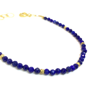facetted lapis lazuli bracelet by eve black jewelry, Hawaii 
