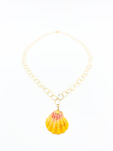 hawaiian sunrise shell gold chain necklace by eve black jewelry made in hawaii